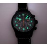 LANDERON CHRONOGRAPHE RACING BLACK PVD CADRAN CARBONE MOUVEMENT SWISS RONDA