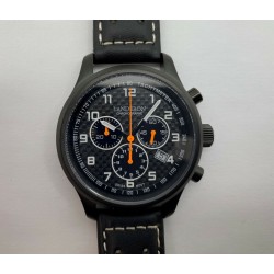 LANDERON CHRONOGRAPHE RACING BLACK PVD CADRAN CARBONE MOUVEMENT SWISS RONDA