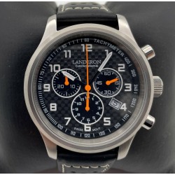 LANDERON CHRONOGRAPHE RACING CADRAN CARBONE MOUVEMENT SWISS RONDA