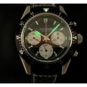 LANDERON CHRONOGRAPHE PANDA TRI-COMPAX A REMONTAGE MANUEL SAPHIR ETANCHE 10 ATM