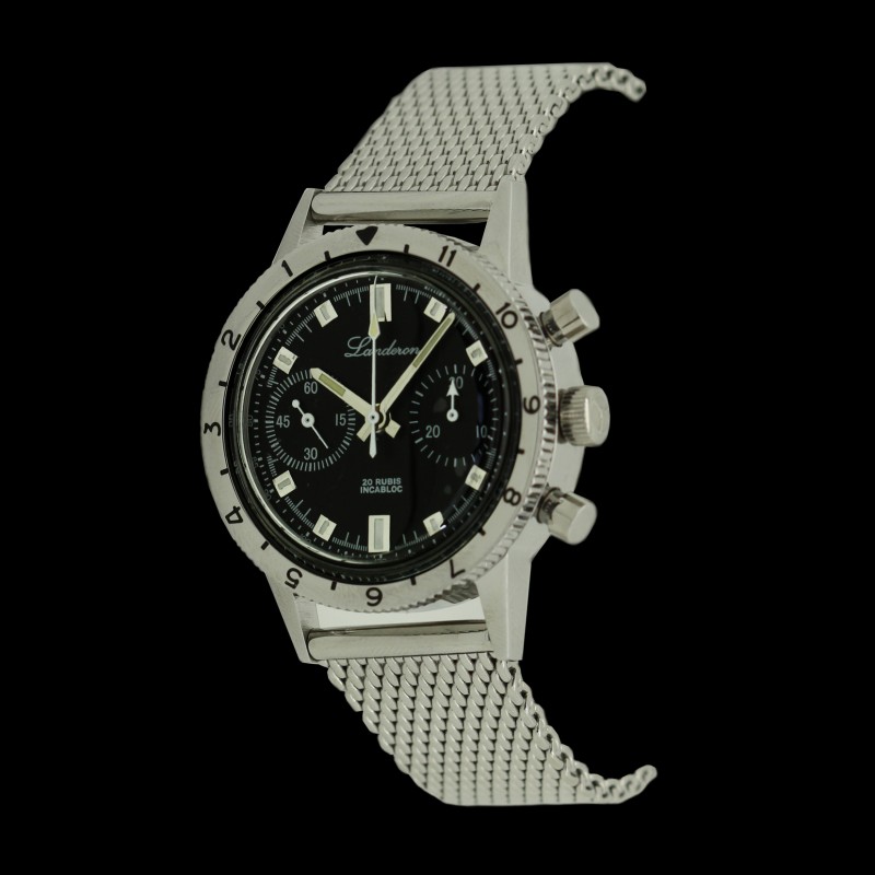 LANDERON CHRONOGRAPHE TYPE 20 BRACELET MESH MECANIQUE