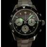 LANDERON CHRONOGRAPHE PANDA TRI-COMPAX A REMONTAGE MANUEL SAPHIR ETANCHE 10 ATM