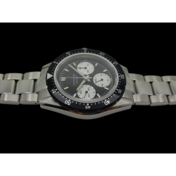 LANDERON CHRONOGRAPHE PANDA TRI-COMPAX A REMONTAGE MANUEL SAPHIR ETANCHE 10 ATM