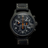 LANDERON CHRONOGRAPHE RACING BLACK PVD CADRAN CARBONE MOUVEMENT SWISS RONDA