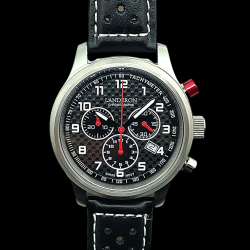 LANDERON CHRONOGRAPHE RACING CADRAN CARBONE MOUVEMENT SWISS RONDA
