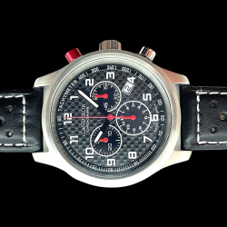 LANDERON CHRONOGRAPHE RACING CADRAN CARBONE MOUVEMENT SWISS RONDA