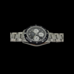 LANDERON CHRONOGRAPHE PANDA TRI-COMPAX A REMONTAGE MANUEL SAPHIR ETANCHE 10 ATM